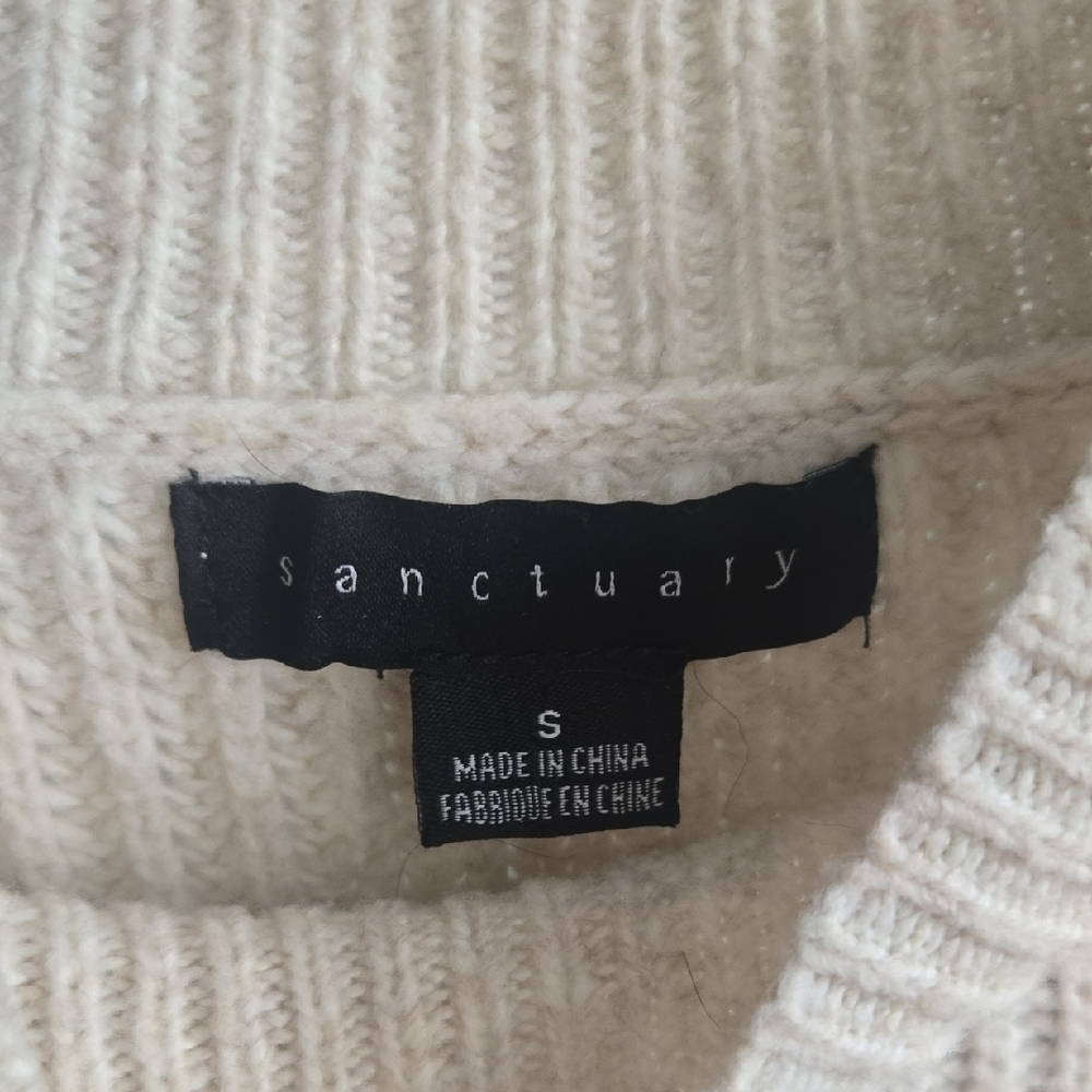 Sanctuary Cream Cowl Neck Sweater - Picture 2 of 4